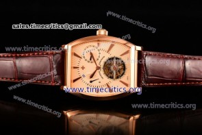 Vacheron Constantin TriVC89027 Malte Tourbillon Power Reserve Beige Dial Brown Leather Rose Gold Watch
