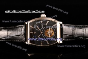 Vacheron Constantin TriVC89028 Malte Tourbillon Power Reserve Black Dial Black Leather Steel Watch