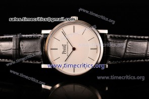 Piaget TriPIA99055 Altiplano White Dial Black Leather Steel Watch