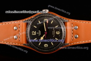 Tudor TriTR89069 Heritage Ranger Black Dial Orange Leather PVD Watch (ZF)