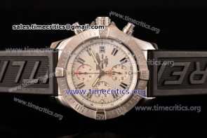Breitling TriBRL89098 Avenger Seawolf Chronogrpah White Dial Black Rubber Steel Watch