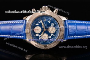 Breitling TriBRL89101 Avenger Seawolf Chronogrpah Blue Dial Blue Leather Steel Watch