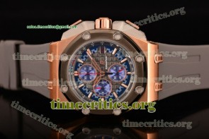 Audemars Piguet TriAP89285 Royal Oak Offshore Chronograph Grey Dial Grey Rubber Rose Gold Watch (EF)