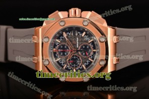 Audemars Piguet TriAP89286 Royal Oak Offshore Chronograph Grey Dial Rubber Strap Rose Gold Watch (EF)