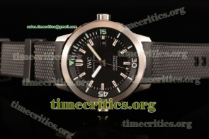 IWC TriIWC89121 Aquatimer Black Dial Black Rubber Steel Watch