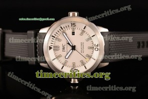 IWC TriIWC89124 Aquatimer White Dial Black Rubber Steel Watch