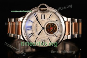 Cartier TriCAR89248 Ballon Bleu De Tourbillon White Dial Roman Numeral Markers Steel Watch