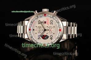 Tag Heuer TriTAG89067 Carrera Calibre 1887 50th Anniversary Limited Edition Chrono White Dial Full Steel Watch