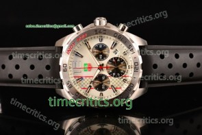 Tag Heuer TriTAG89073 Formula 1 Chrono White Dial Black Rubber Steel Watch