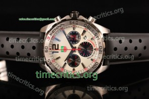 Tag Heuer TriTAG89074 Formula 1 Chrono White Dial Rubber Strap Steel Watch