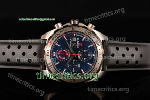 Tag Heuer TriTAG89078 Formula 1 Calibre 16 Chrono Blue Dial Black Rubber Steel Watch