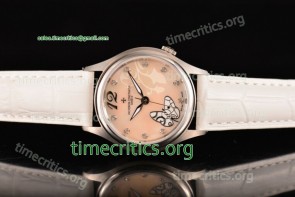 Vacheron Constantin TriVC89077 Metiers d'Art White MOP Dial White Leather Steel Watch (YF)