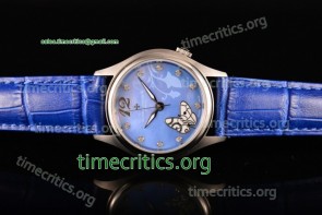 Vacheron Constantin TriVC89082 Metiers d'Art Blue MOP Dial Blue Leather Steel Watch (YF)