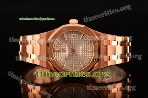 Audemars Piguet TriAP89324 Royal Oak 37MM Grey Dial Full Rose Gold Watch (EF)