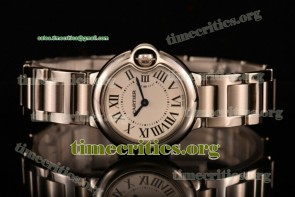 Cartier TriCAR89257 Ballon Bleu De Small White Dial Full Steel Watch