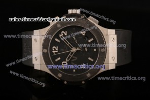 Hublot TriHUB89095 Big Bang Yankee Victor Chrono Black Dial Black Rubber Steel Watch