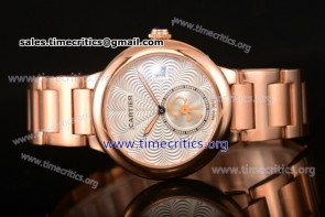 Cartier TriCAR89279 Rotonde De Silver Dial Full Rose Gold Watch
