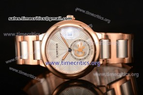 Cartier TriCAR89282 Rotonde De Silver Dial Rose Gold Watch