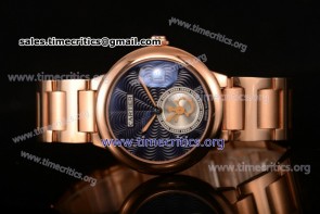 Cartier TriCAR89287 Rotonde De Blue Dial Full Rose Gold Watch