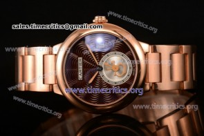 Cartier TriCAR89290 Rotonde De Brown Dial Full Rose Gold Watch