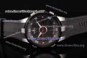 Perrelet Tri002 Turbine XL Black/Grey Rotating Dial Black Rubber Steel Watch