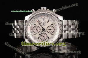 Breitling TriBRL89124 Bentley Motors White Dial Full Steel Watch (BP)