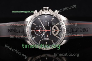 Tag Heuer TriTAG89108 Grand Carrera Calibre 17 RS3 Chronograph Black Dial Black Rubber Steel Watch