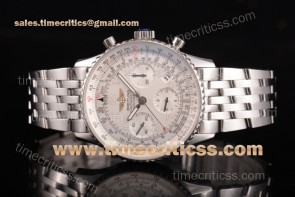 Breitling TriBRL8918 Navitimer 01 Chronograph White Dial Full Steel Watch (BP)