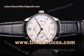 1:1 IWC TriIWC89158 Portuguese Power Reserve White Dial Black Leather Watch (ZF)