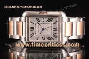 Cartier TriCAR89336 Tank Anglaise Silver Dial Two Tone Watch