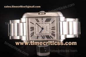 Cartier TriCAR89343 Tank Anglaise Silver Dial Full Steel Watch