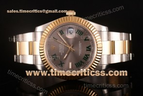Rolex TriROX89386 Datejust II Grey Dial Yellow Gold/Steel Watch (BP)