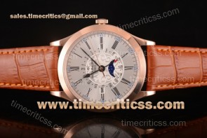 Patek Philippe TriPP89068 Grand Complications Grey Dial Brown Leather Rose Gold Watch