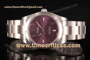 Rolex TriROX89392 Oyster Perpetual Air King Red Grape Dial Full Steel Watch