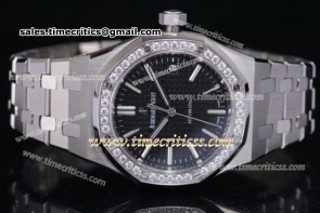 Audemars Piguet TriAP89212 Royal Oak 15451ST.ZZ.1256ST.01 Black Dial Steel Bracelet Steel Watch (J12)