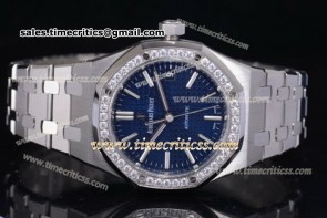 Audemars Piguet TriAP89213 Royal Oak 15451ST.ZZ.1256ST.01L Blue Dial Steel Bracelet Steel Watch (J12)