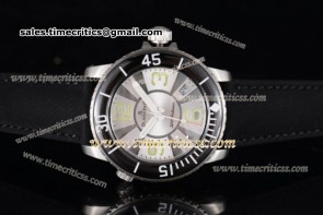 Blancpain TriBP89052 Fifty Fathoms Silver/Black Dial Black Leather Steel Watch