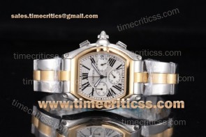 Cartier TriCAR89378 Roadster Silver Dial Two Tone Watch