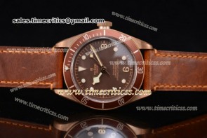 Tudor TriTR89078 Heritage Black Bay  Brown Dial Rose Gold Watch (ZF)