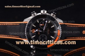 Omega TriOMG291179 Seamaster Planet Ocean 600M Master Chronometer Chronograph Chrono Black Dial Steel Watch (EF)