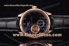 IWC TriIWC89219 Portugueser Tourbillon Black Dial Rose Gold Watch