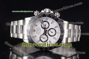 Rolex TriROX89453 Daytona Chrono White Dial Steel Watch (BP)