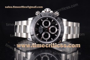 Rolex TriROX89476 Daytona Chrono Black Dial Steel Watch (EF)