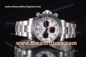 Rolex TriROX89477 Daytona Chrono White Dial Steel Watch (EF)