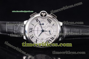 Cartier TriCAR89399 Ballon Bleu Chrono White Dial Steel Watch(KW)