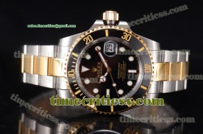 Rolex TriROX89488 Submariner Black Dial Two Tone Watch