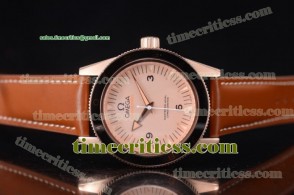 Omega TriOMG291228 Seamaster 300 Master Co-Axial Pink Dial Rose Gold Watch (YF)