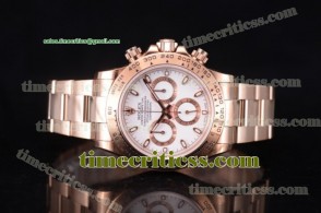 Rolex TriROX89501 Daytona Chrono White Dial Rose Gold Watch (EF)