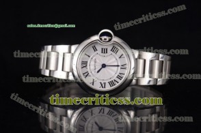 Cartier TriCAR89403 Ballon Bleu De Small White Dial Steel Watch