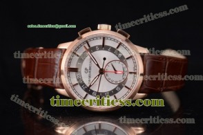 Girard Perregaux TriGP00002 1966 Dual Time White Dial Rose Gold Watch